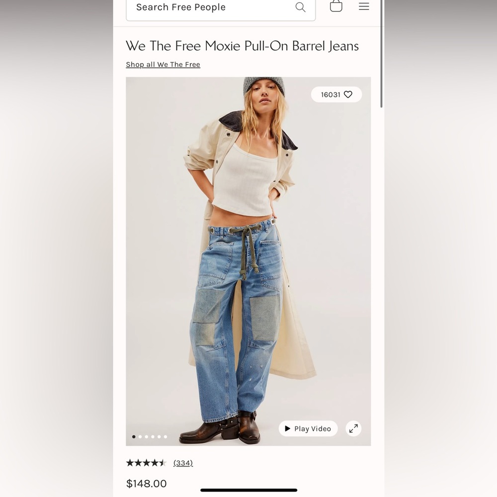 We The Free Moxie Pull-On Barrel Jeans